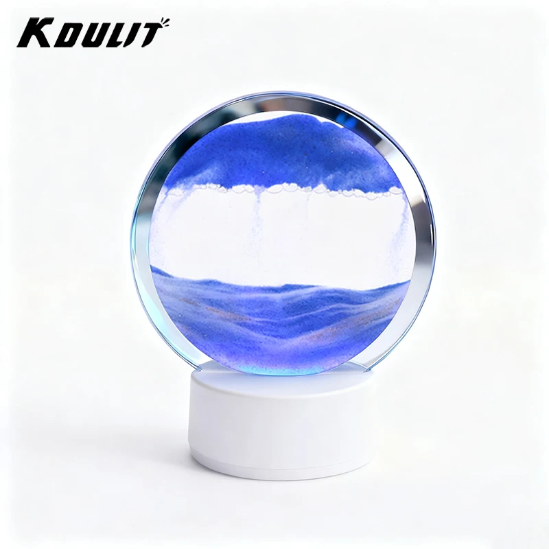 

Настольная лампа с движущимся песком, USB светодиодный настольный светильник для рукоделия «Зыбучий песок», 3D природный пейзаж, текущий песок, регулируемый движущийся светильник «песочные часы»