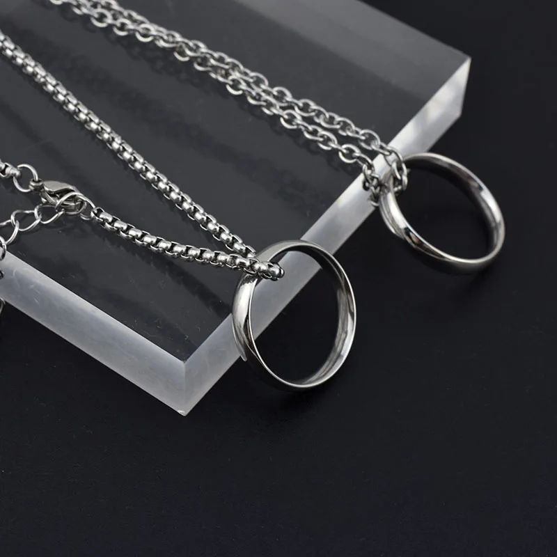 Women's Necklace Fashion Brand Personality Ring Couple Men Titanium Steel Fadeless Fashion Versatile Sweater Chain Girl Necklace