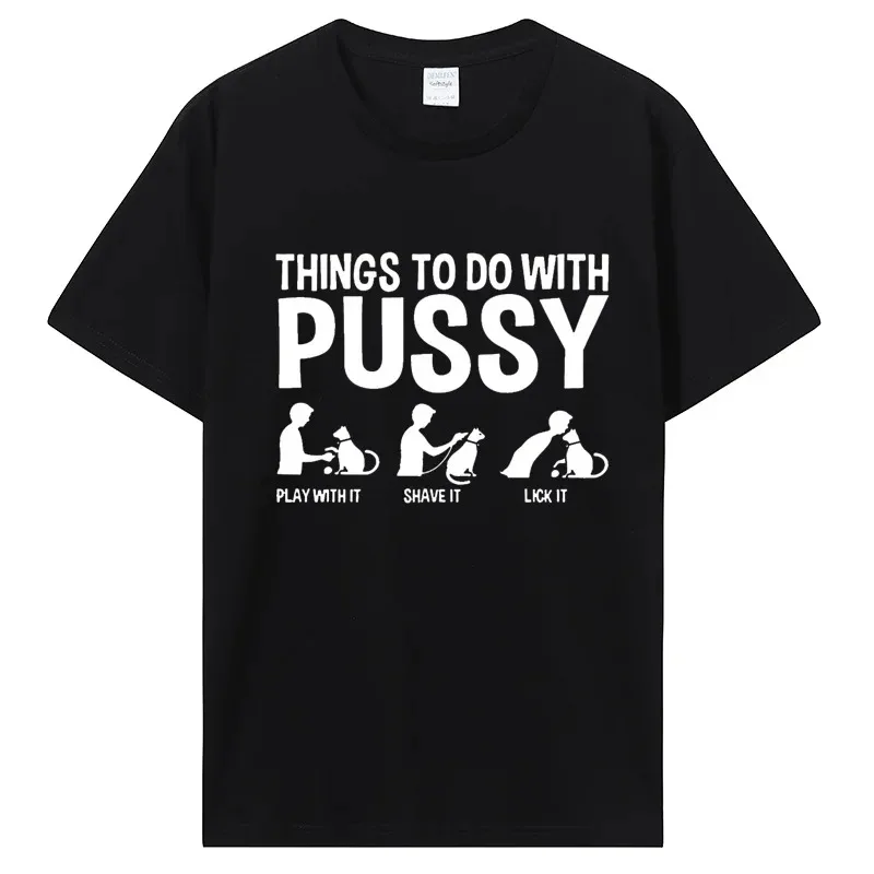 Funny Cat Themed Adorable Playful Feline Prints That Steal The Show Perfect for Pet Families Harajuku Sleeve Aesthetic Clothes