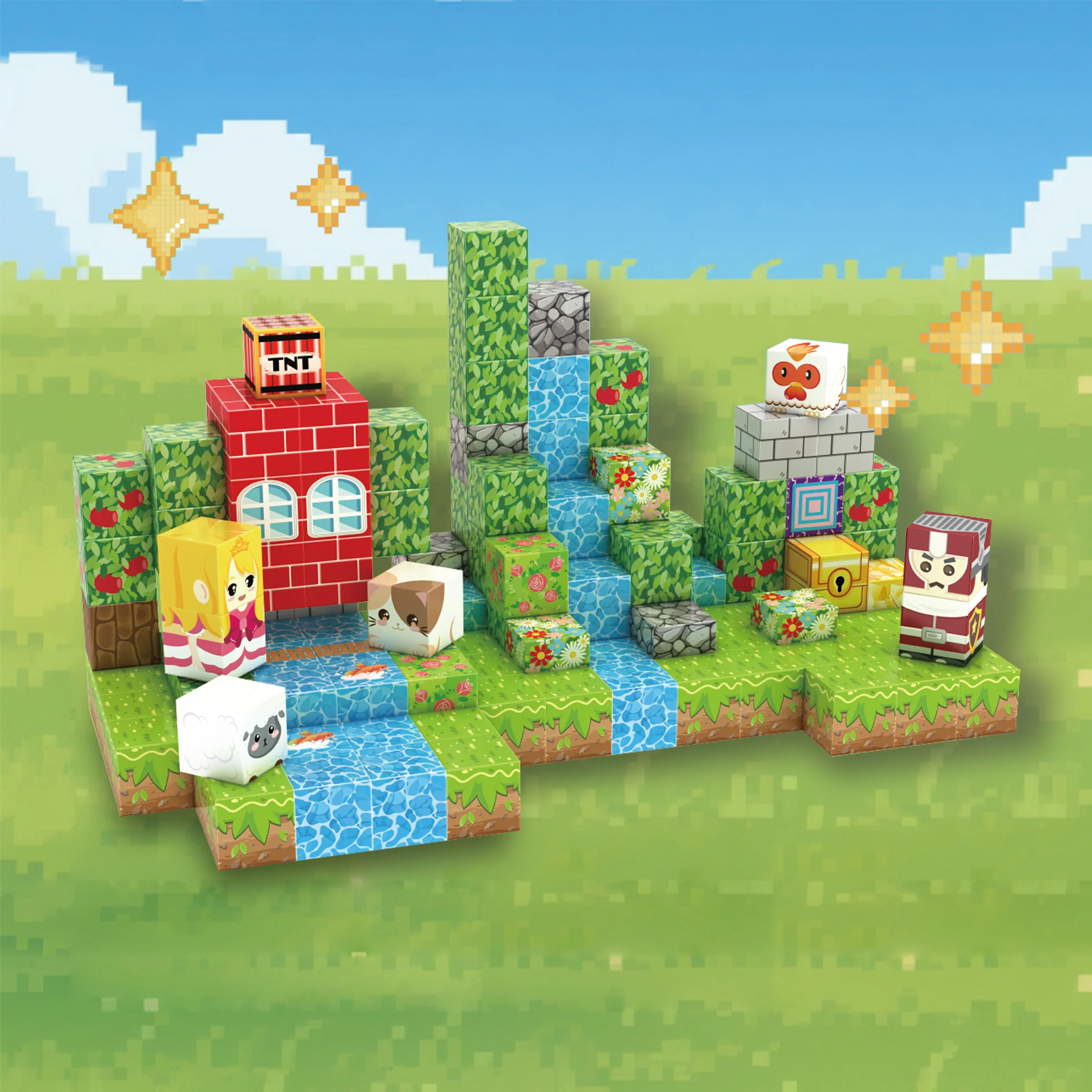 Kreatywny zestaw magnetycznych klocków konstrukcyjnych Street View Architektoniczny zestaw DIY Model Zabawka technologiczna dla dzieci na prezent dla dzieci