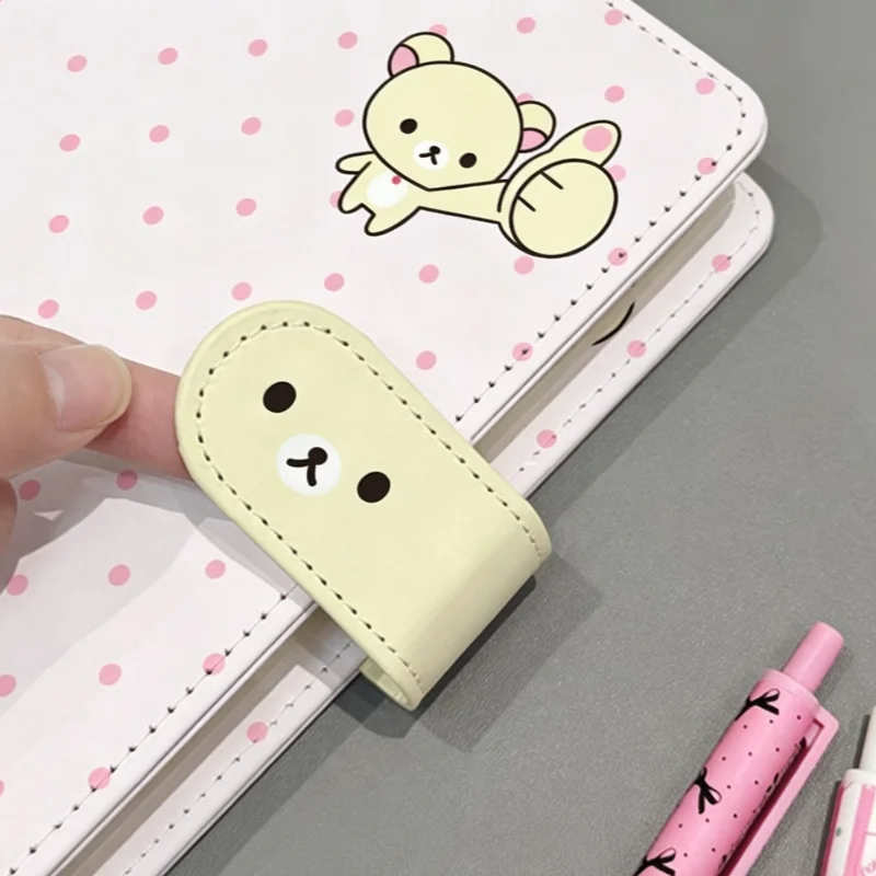 A6 45 Pages Rilakkuma Cute Polka Dot Pink Cortical Shell Underline Notepad Detachable Loose Leaf Take Notes Friends Holiday Gift view 3