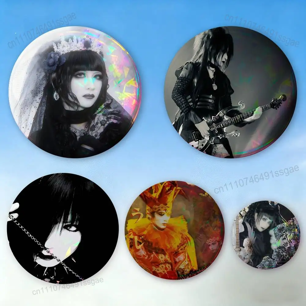 

Malice Mizer V-Visual Kei Badges Personalized Handmade Round Brooches Pins Accessory 25mm 75mm 44mm 58mm 32mm