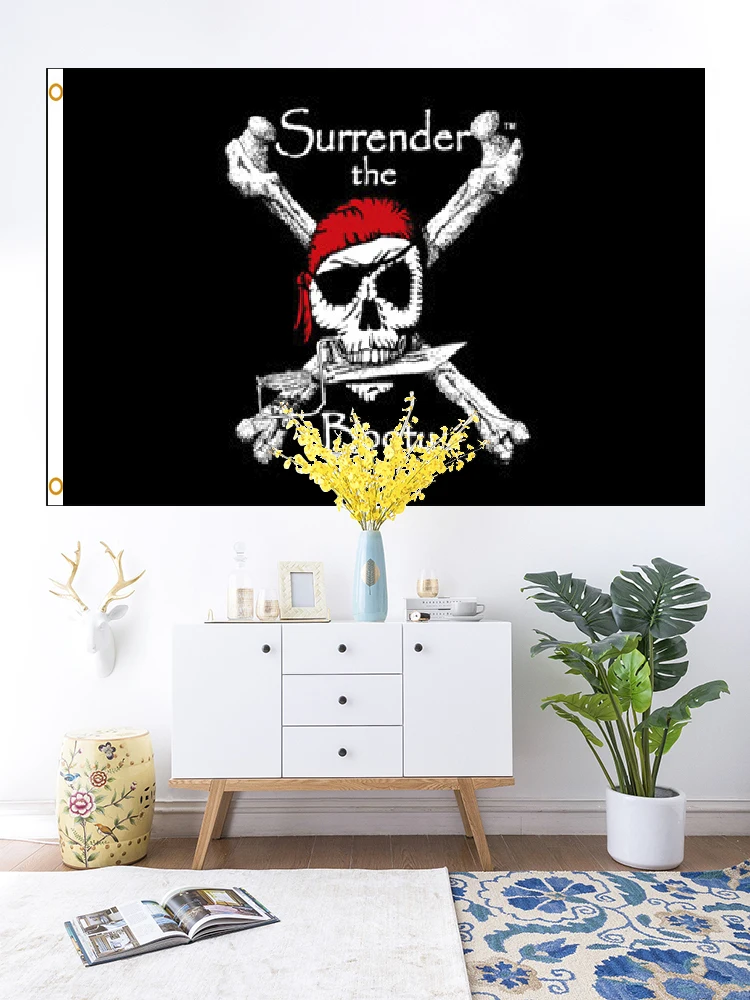 FLAGLINK 90X150 CM Surrender The Booty Flag  For Decoration