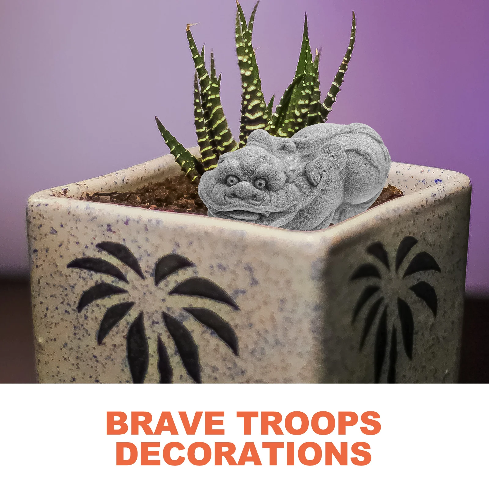 

1 Pair Miniature Sandstone Animal-Design Sculpture For Garden Home Decor Desktop Ornament Micro Landscape Statues Indoor Outdoor