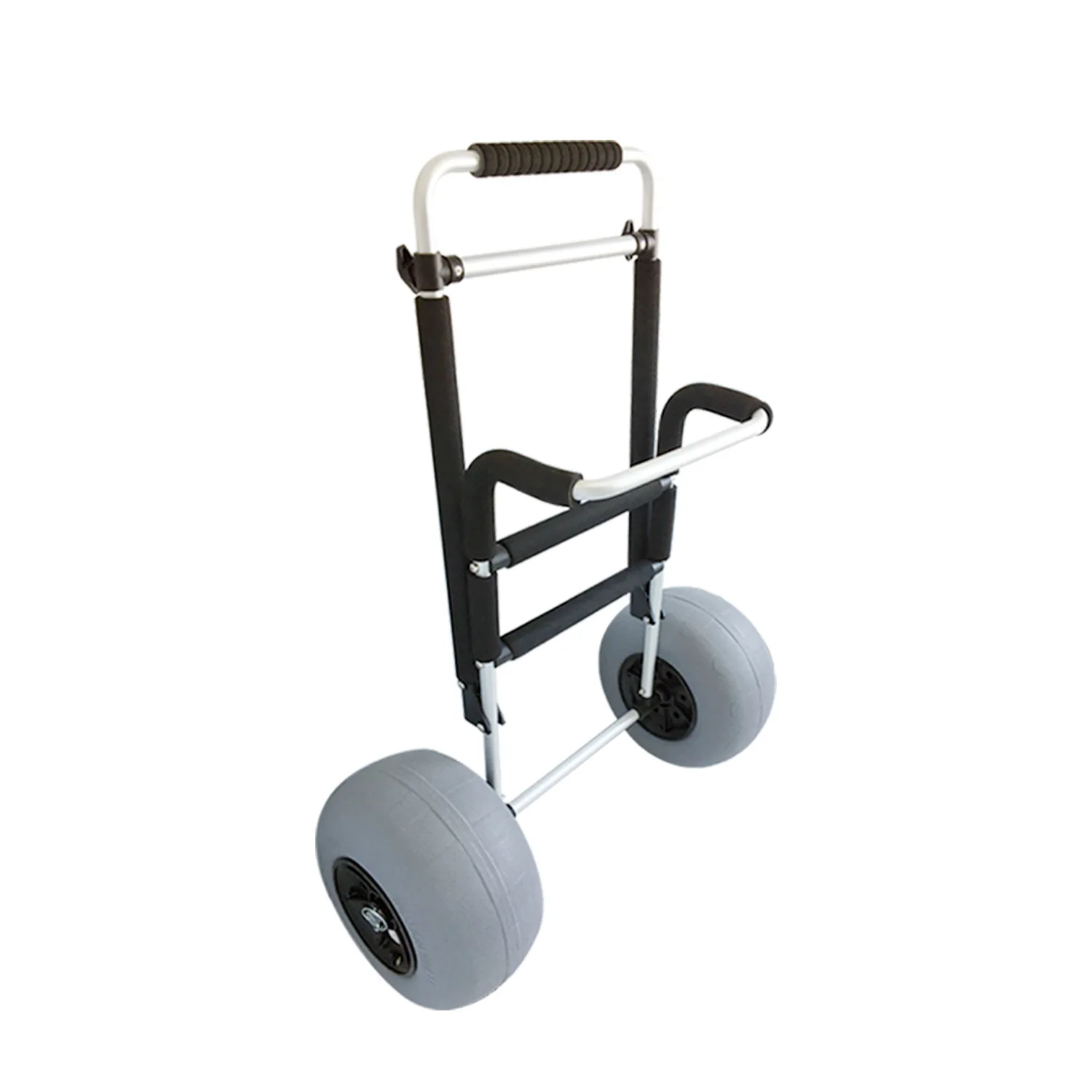 Outdoor Portable Folding Trailer Inflatable Beach Wagon with Two Balloon Wheels Fishing Goods Beach Trolley