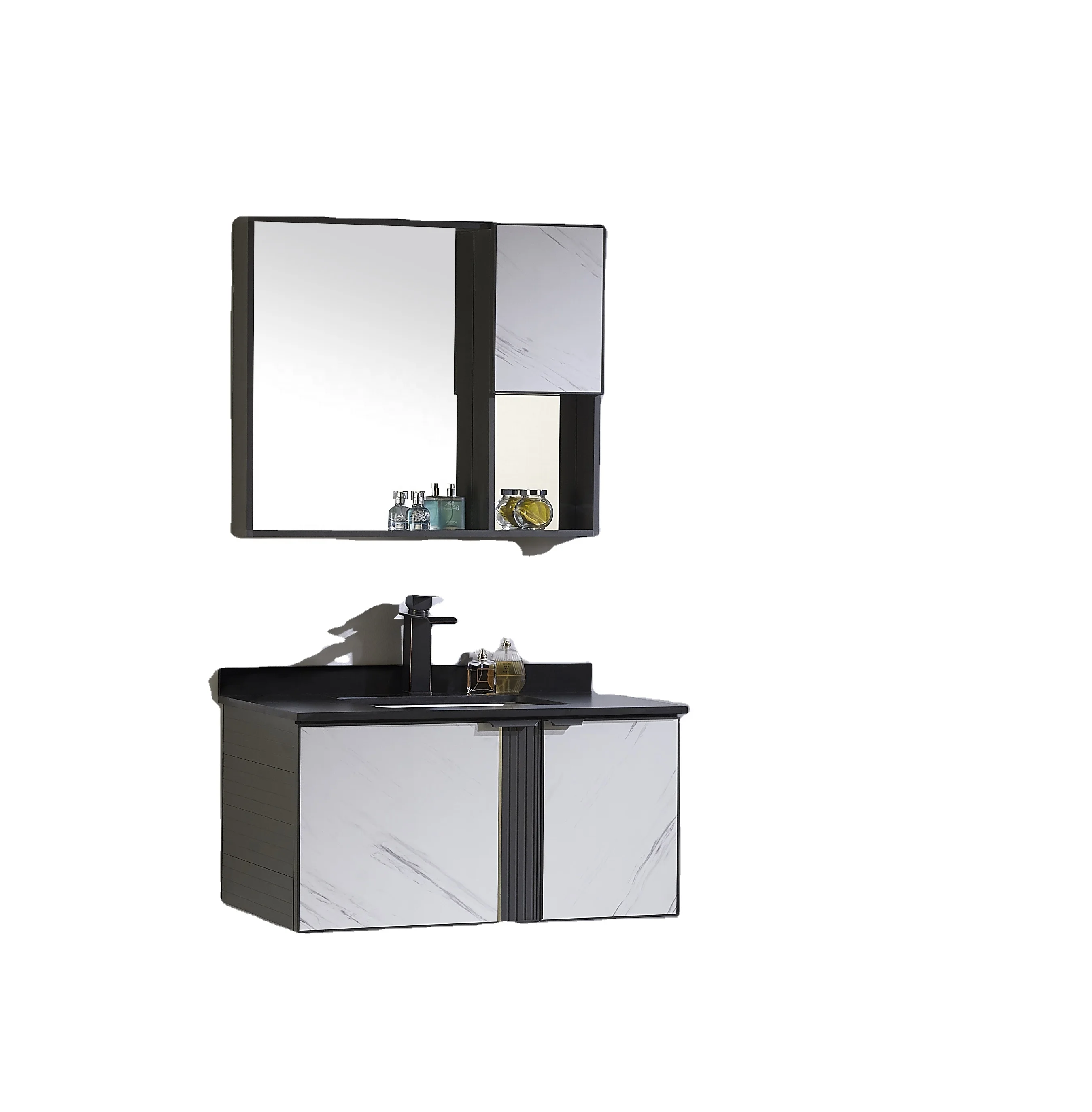 

Алюминиевая современная настенная тумба для ванной комнаты с керамической раковиной для использования в фермерских домах и больницах