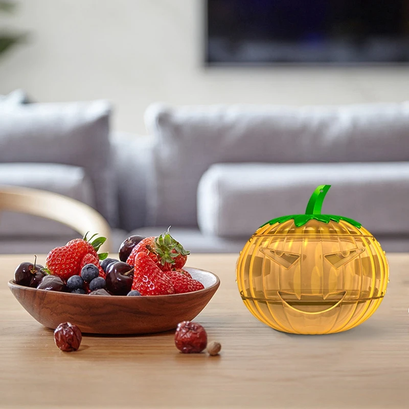 2Pcs Pumpkin Shaped Fly Catcher Hanging Flying Trap Catcher Plastic Gnat Trap for Indoor Outdoor House Kitchen