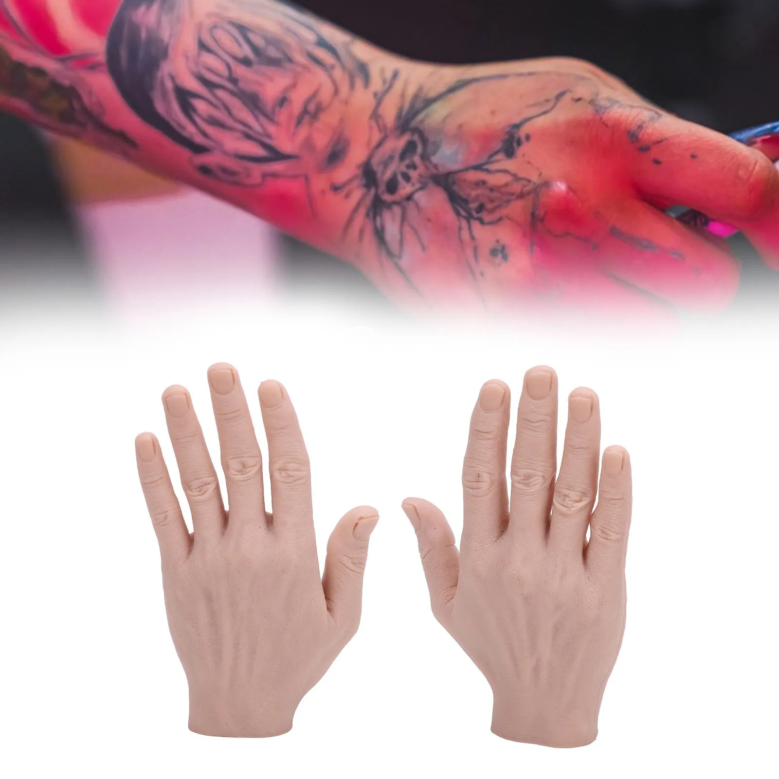 

Silicone Mannequin Hand Silicone Male Hand Model Soft Bendable Reusable Portable Elastic Realistic for Festival