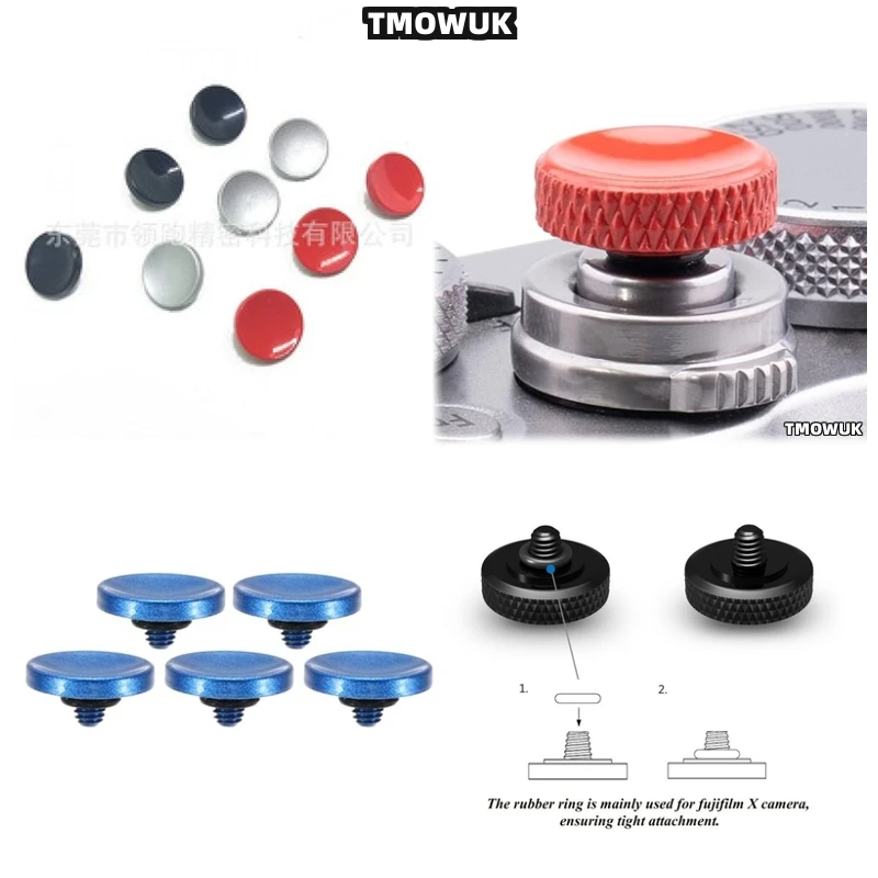 

For A7M4 A6000 A6300 A6500 A5100 ZV-E10 RX1R II RX10 Long-Lasting Concave Metal Shutter Buttons