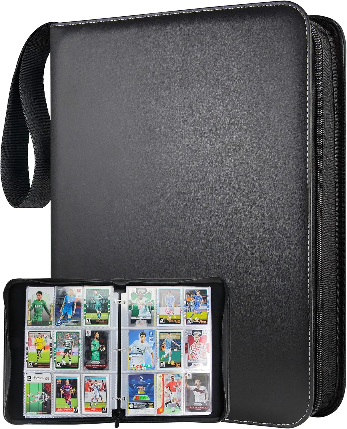 1 Stück Kartenordner mit 9 Taschen, 900 Sammelkarten-Halter, PP-Einband, langlebiges Kartenbuch mit seitlicher Kartenladung und Spielkarten