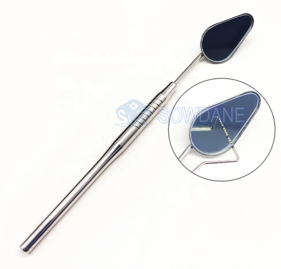 T odontoscópios cuidados orais laboratório boca espelho dentes limpo exame higiene espelho de vidro superfície frontal boca espelho com alça