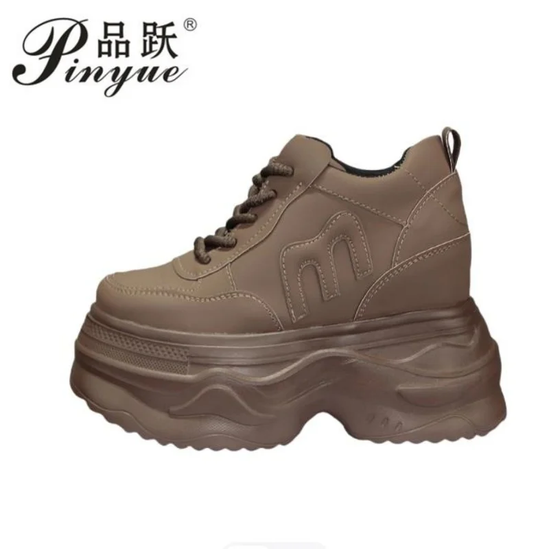 

Женские кроссовки на невидимой танкетке 10, 12, 14 см, увеличивающие рост, на толстой платформе, повседневные, спортивные, люксовые