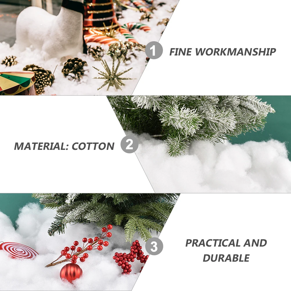 

Christmas Snow Blanket PET Material Lightweight Practical Decor Party No Scratches DIY Christmas Village Accessories