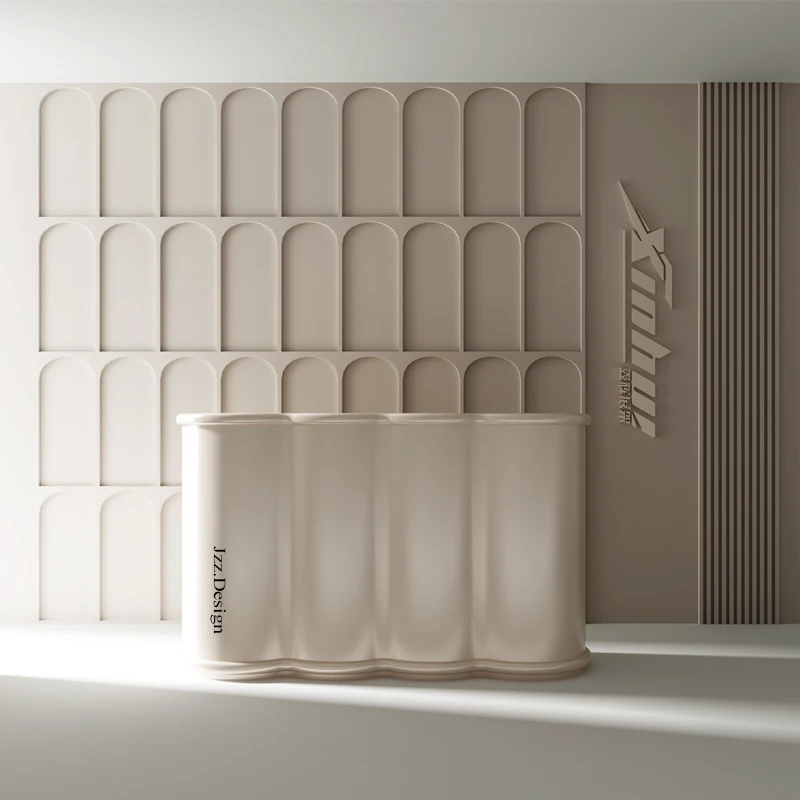 

Modern Stones Small Reception Desk Office Round Luxury Retail Reception Desk Hallway Stand Play Empfangs Theke Corner Furniture