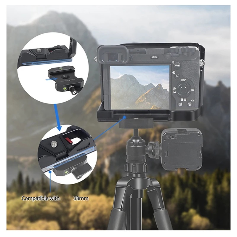 A6700 DSLR Camera Cage Rig Top Handle Cold Shoe Mount Microphone Flash Light Bracket For Sony A6700 Stabilizer Holder