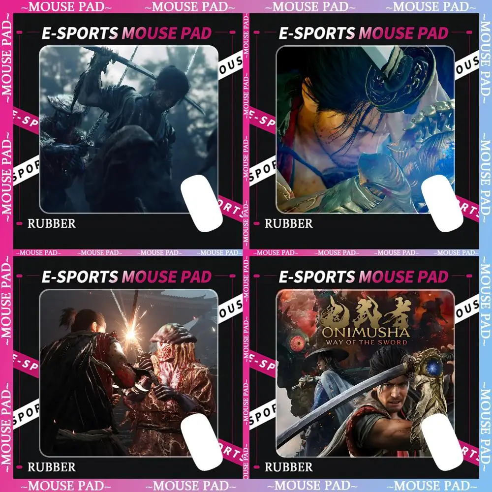 Onimusha Way of the Sword Mouse Pad Cartoon rubber Small mouse pad desktop computer office keyboard e-sports ROGs game