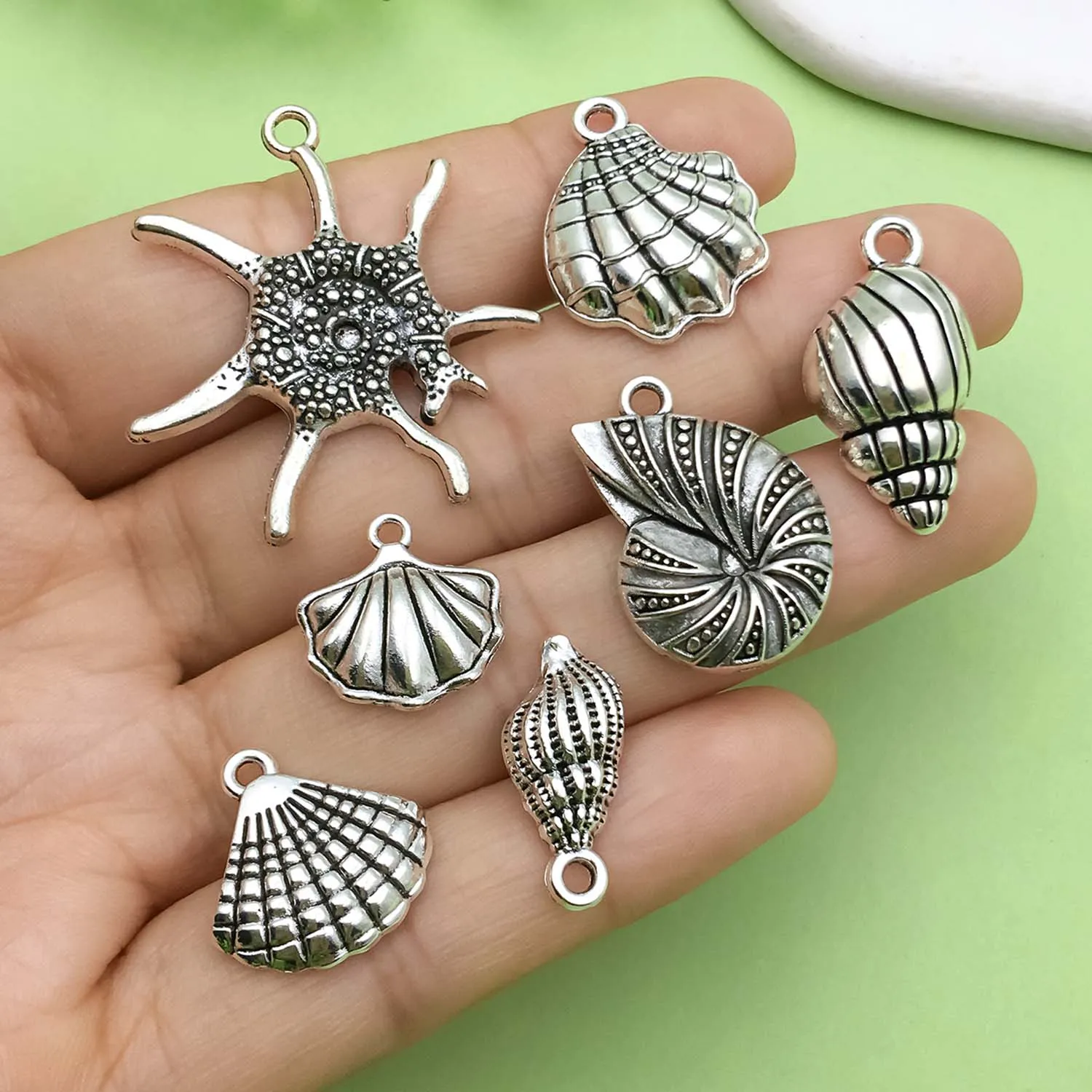 16/20pcs Vintage Conch Shell Design Charms Alloy Marine Life Pendants for DIY Bracelet Necklace Jewelry Making Accessories