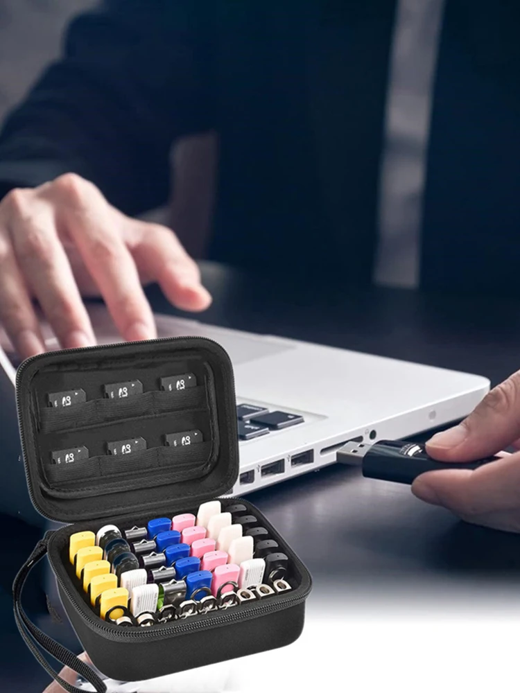 USB Flash Drive Case SD Card Thumb Drive Holder Organizer Dustproof Storage Case Holder Shockproof USB Flash Drive Storage Bag