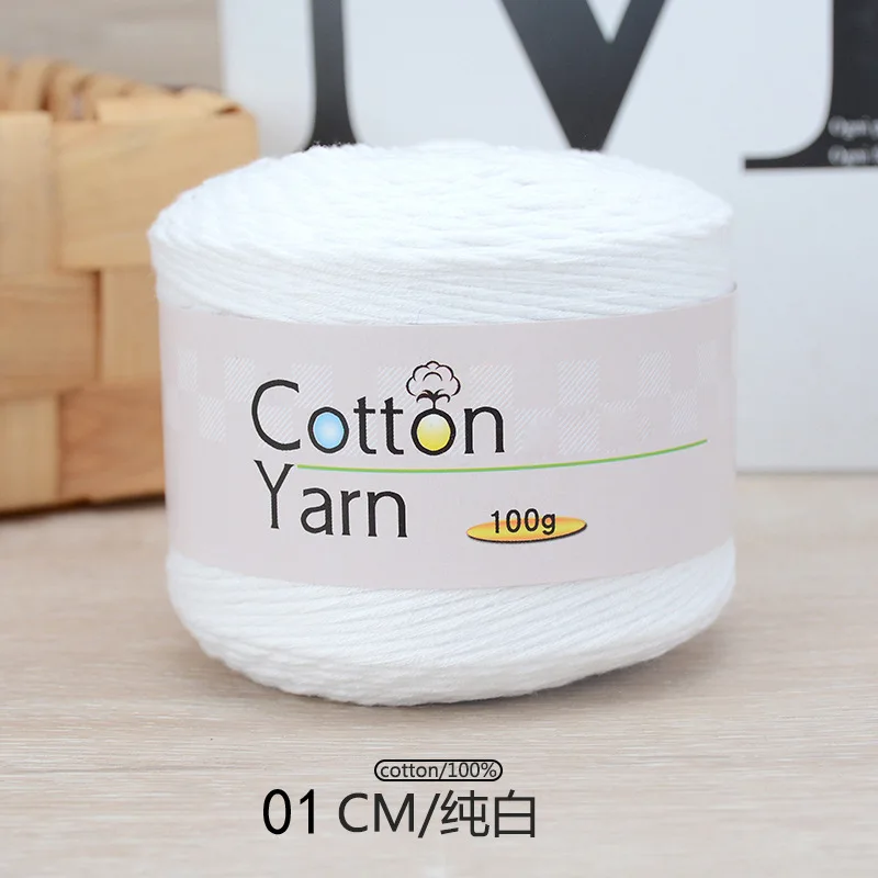 1Pc 100g 100% Cotton hand knitting yarn soft Crochet Yarn knit threads For Sweater Scarf blanket hat crocheting line amigurumi