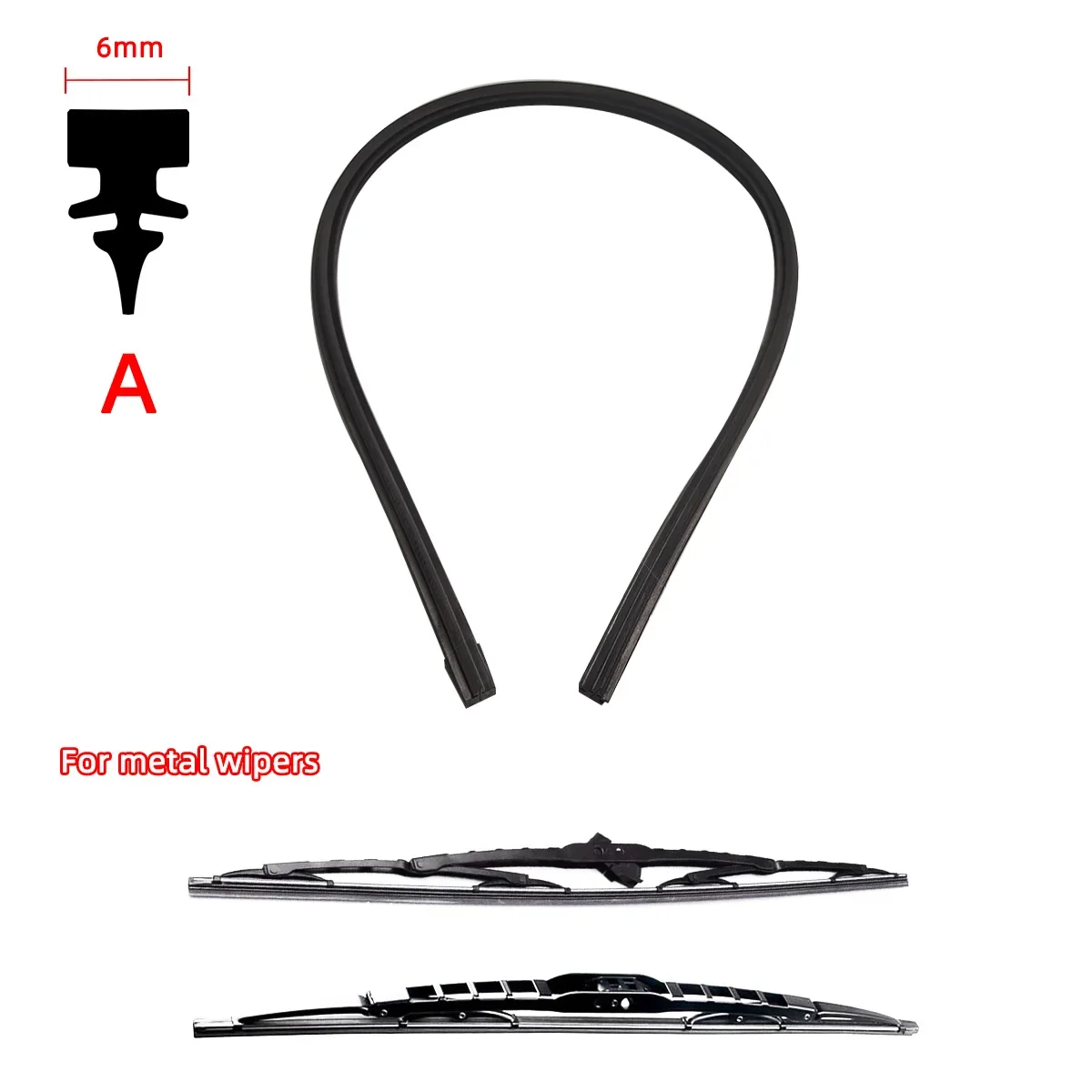 Auto Car All seasons Windshield Wiper Blades Refills Natural Rubber Strips Wiper Blade Replacement Parts All Types Fit 14\