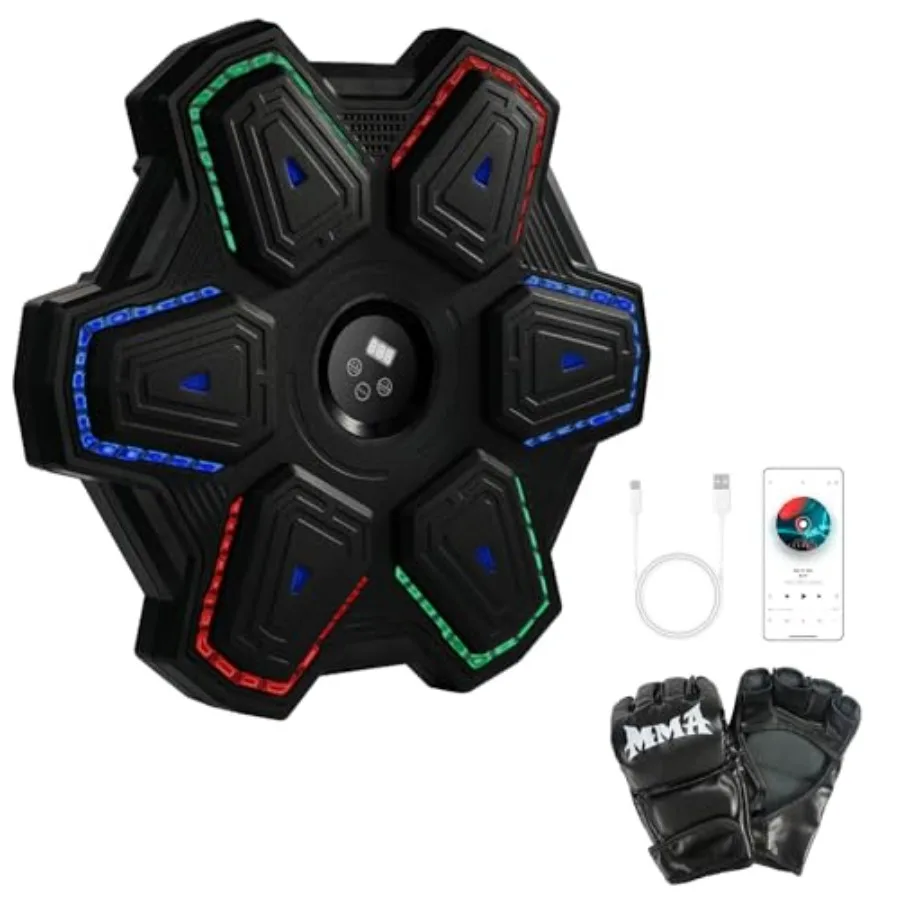 

Music Boxing Machine with Boxing Gloves Wall Mounted Intelligent Music Boxing Trainer Style-B