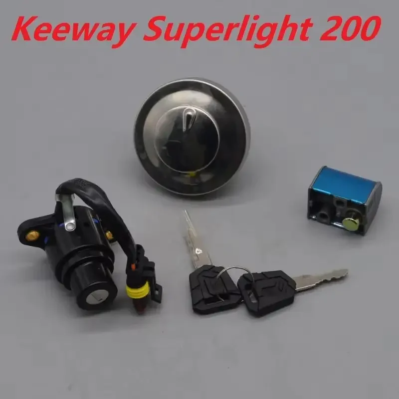 Interruptor de llave de encendido de motocicleta, bloqueo de tanque de combustible para benelli QJIANG keeway superligero 200 202 QJ200-2H, accesorios chopper vintage