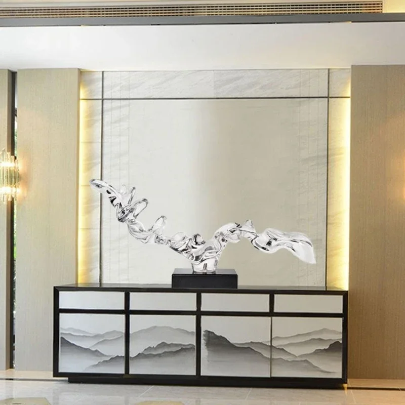 White New Transparent Resin Abstract Ornament Home Furnishing Restaurant Decoration Crafts Sculpture Hotel Accessories
