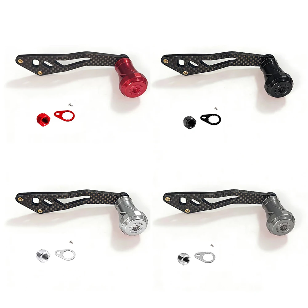 Manivela de carbono con pomo metálico para carretes baitcasting