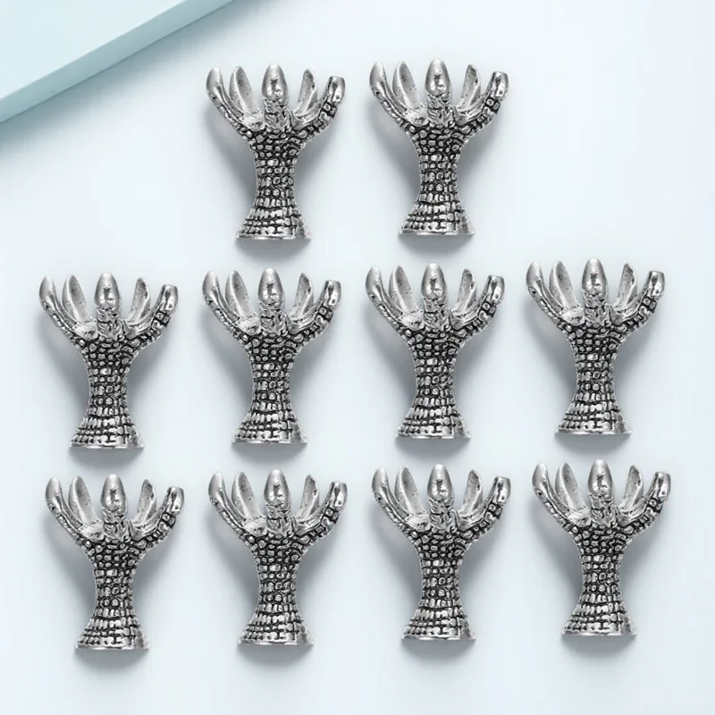 

10Pcs Necklace Spacer Beads Caps Titanium Claw Shape Smooth Finish for DIY Jewelry Making Bracelet Crafting