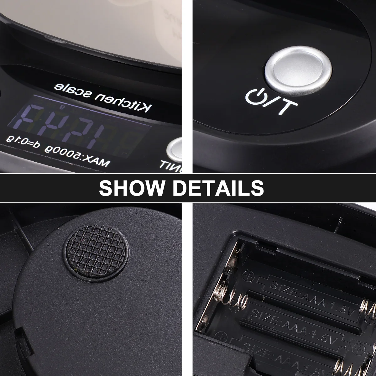 

1 шт., 5 кг/0,1 г, кухонный цифровой ЖК-дисплей из нержавеющей стали, высокоточная еда для выпечки, приготовления пищи, легкие мини-весы, портативные