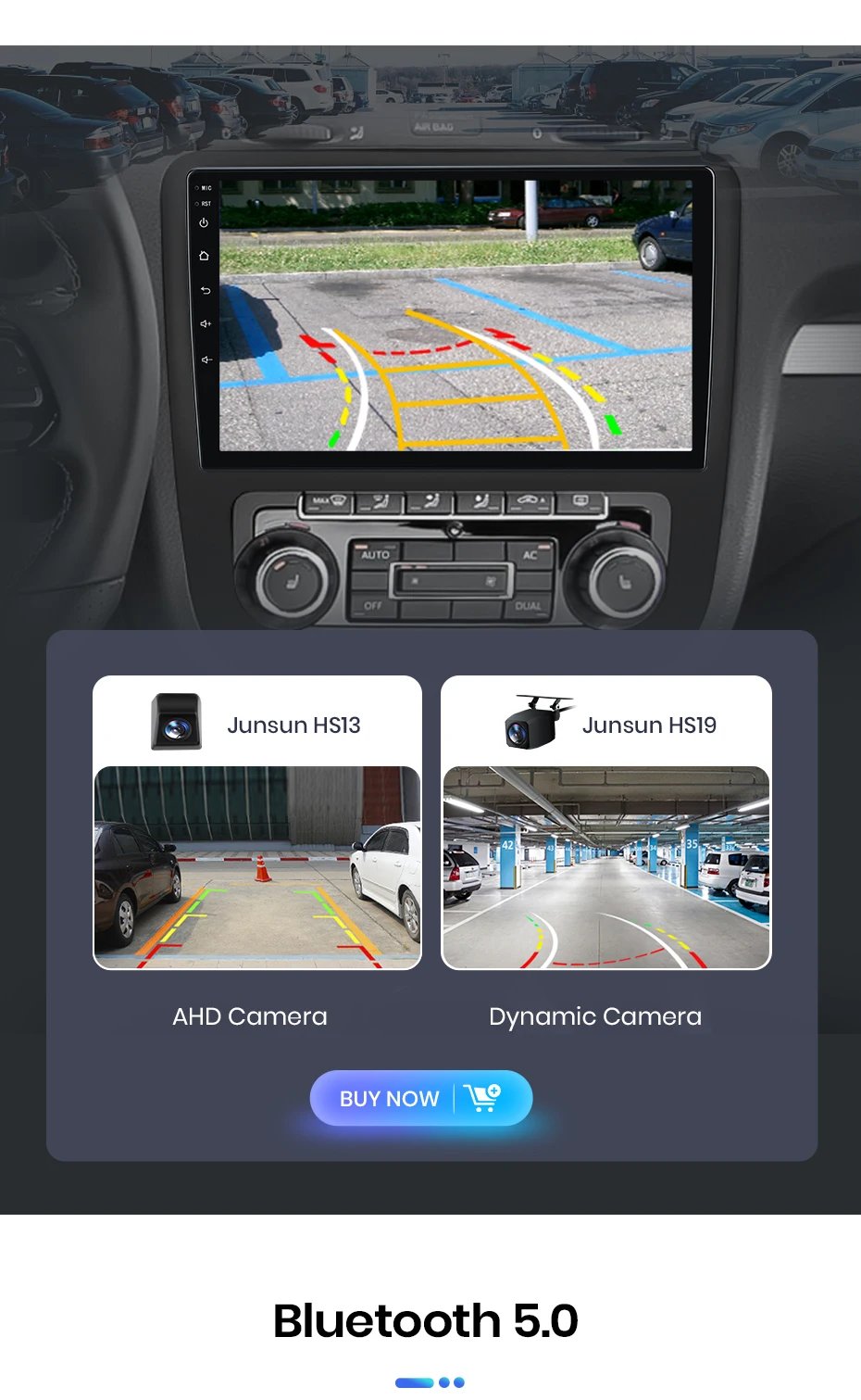 Junsun Autoradio für Volkswagen Scirocco 2008-2013 mit CarPlay, Android Auto, FM, RDS, DSP, BT, GPS-Navigation, Lenkradfernbedienung, HD IPS Touchscreen, Plug & Play Multimedia-Player, Freisprechfunktion, Original-Autostil-Haupteinheit – Detail 14