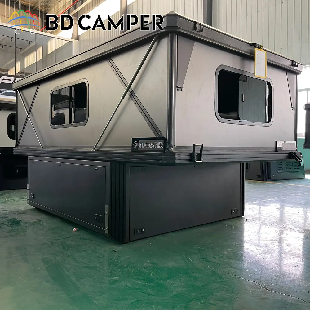 Pop-up Bed Camper, for 4x4 Pickup Truck, Rainproof Aluminum Hard Shell, Lightweight Overland Cabin, Off-Road Camping Tent
