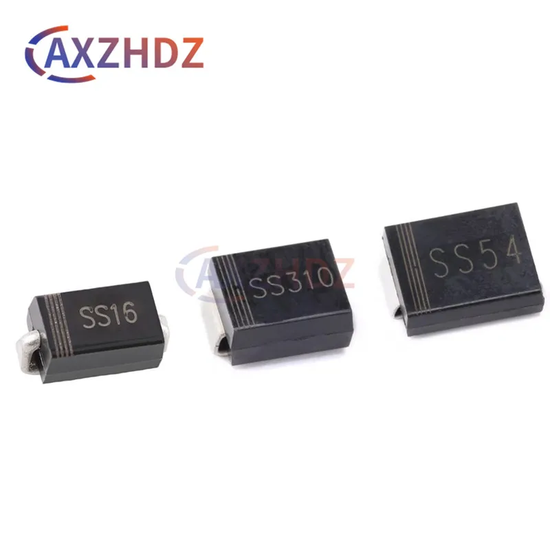 50PCS SMA SMB SMC DO214AC SS14 SS16 SS24 SS26 SS34 SS36 SS54 SS56 SS110 SS210 SS310 SS510 1/2/3/5A 40/60/100V SMD Schottky Diode