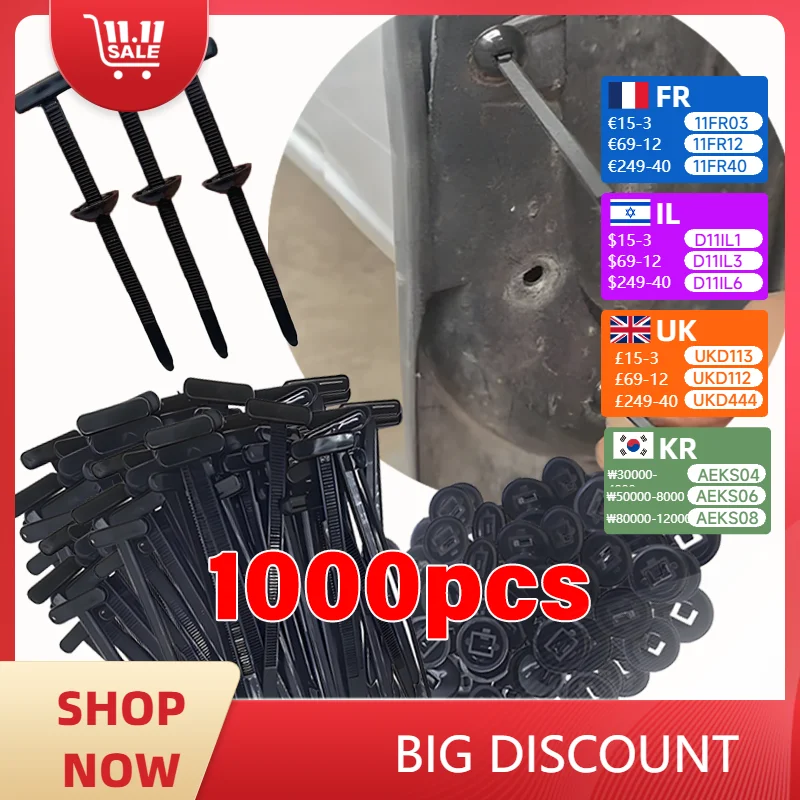 Universal Nylon Cable Tie Buckle Auto Fastening Straps Multi-Purpose Cable Clip Heavy Duty Self-Locking Nylon Zip Ties Holder