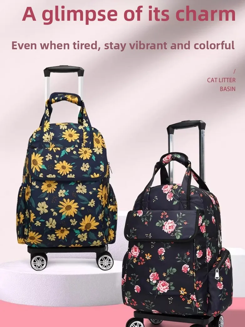 ultra-light-portable-oxford-cloth-luggage-handbag-with-wheels-flight-check-in-suitcase-printed-floral-casual-leisure-han