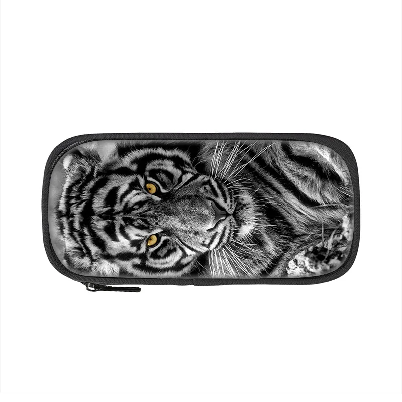 Hot selling tiger pencil case, pencil case, large capacity animal print, best gift for boys and girls on school birthdays