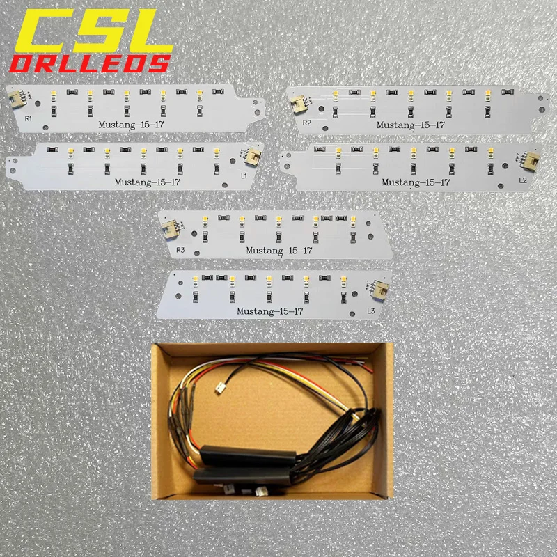 For 15-17 Ford Mustang DRL LED Red Blue Amber Yellow Purple daytime running lights board light turning DRL module LED Board