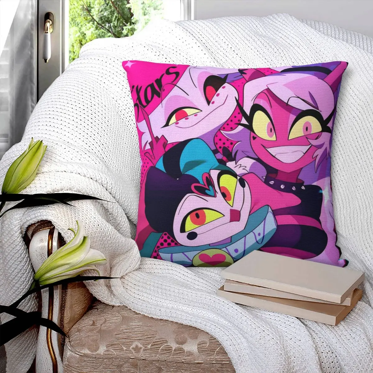 Anime Helluva Boss Pillowcase Soft Polyester Cushion Cover Decor Throw Pillow Case Cover Home Wholesale 45X45cm