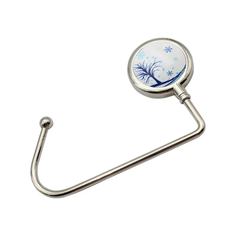 Creative Portable Metal Foldable Bag Purse Hook Handbag Hanger Purse Hook Handbag Holder Shell Bag Folding Table Hooks Hangers