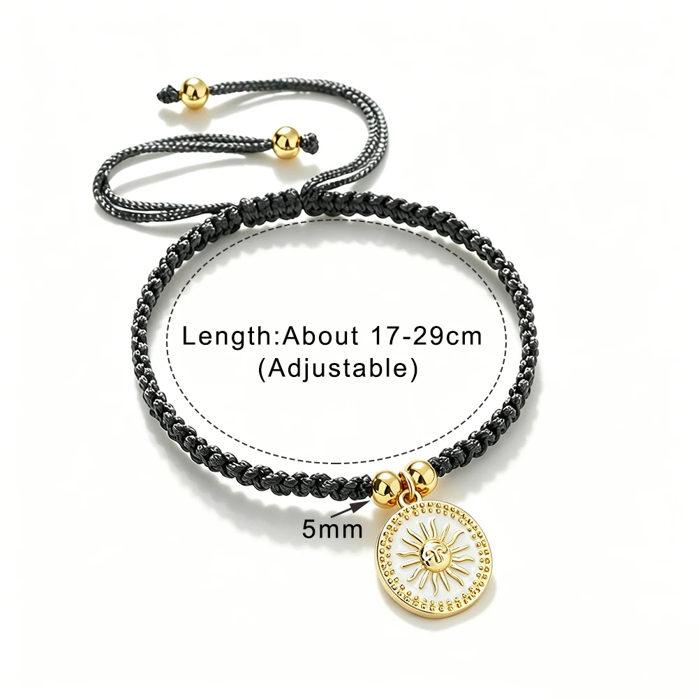Handwoven Romatic Sun Couple Bracelets Handmade Braided Rope Matching Bracelets For Women Fashion Friendship Jewelry Lover Gifts