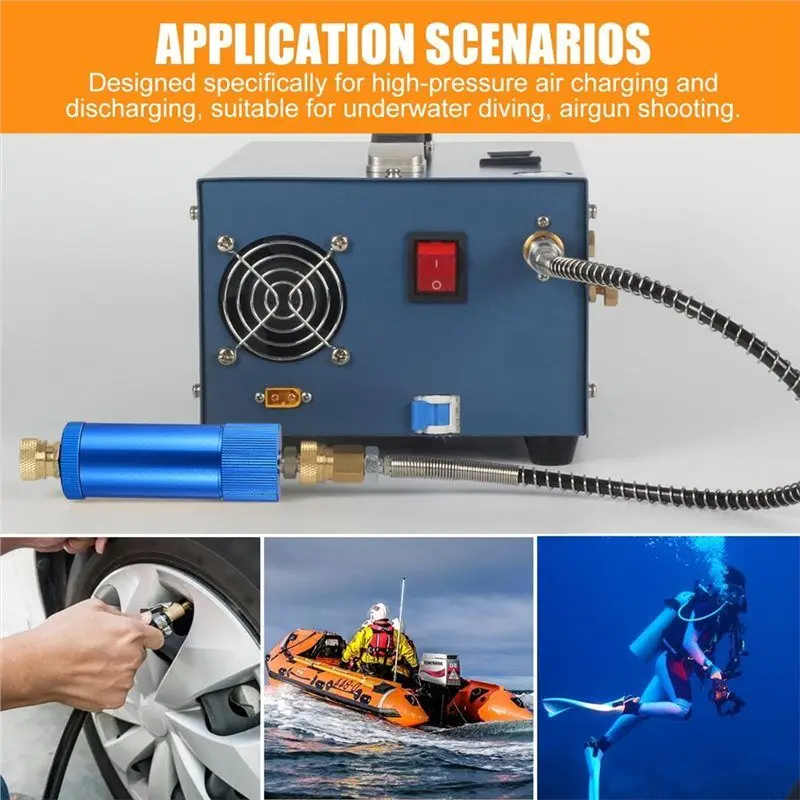 فلتر هواء PCP عالي الضغط فاصل الزيت والماء، 40Mpa/5800Psi فاصل الرطوبة المضمن لمضخة ضاغط الهواء #4