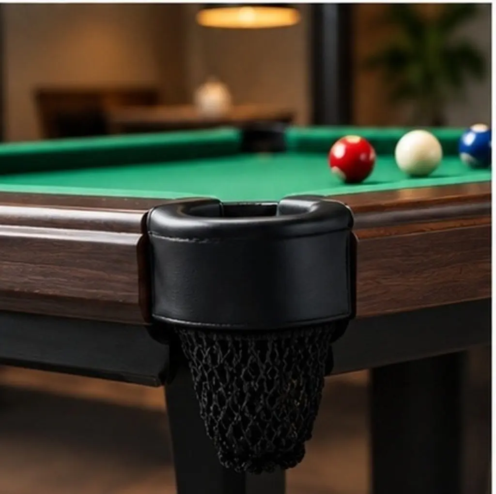 6Pcs Pool Table Pockets Replacement Heavy Duty Nylon Billiard Net Basket for Snooker Billiards Table Corner Side Drop