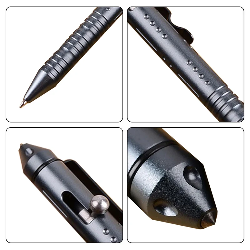 Imagem -06 - Multi-funcional Caneta Esferográfica com Caixa Outdoor Self Defense Pen Gear Glass Breaker Pcs Refil