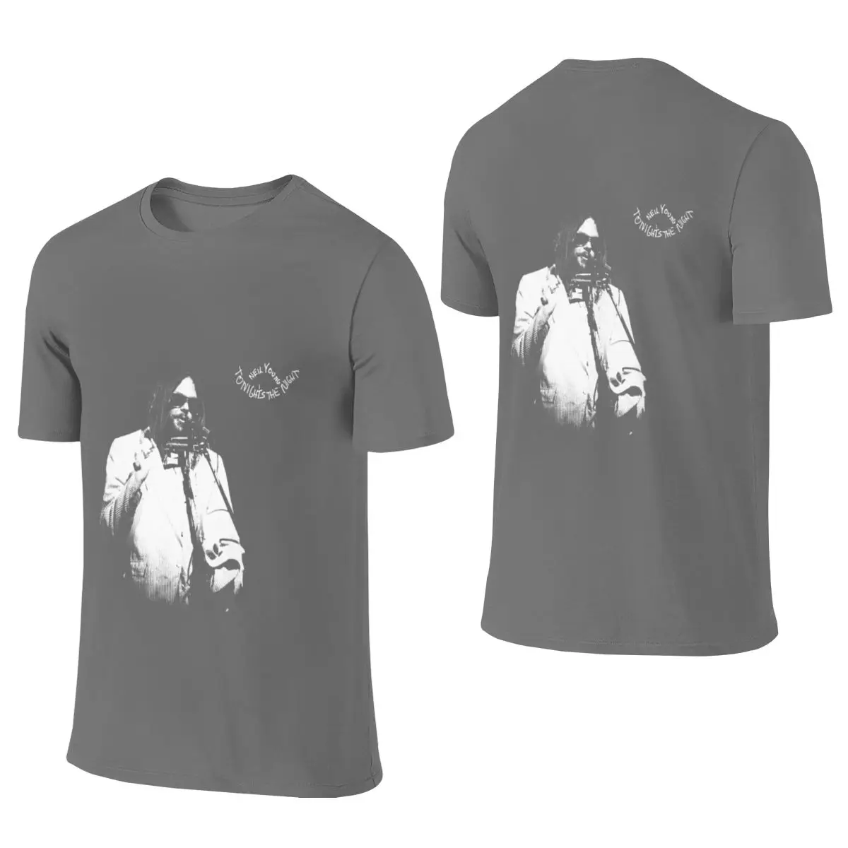 Ne Il You Ng Retro Tonight S The Night Album Smooth Reversible T-shirt Hong Kong Retro Clean Surface Cotton Tee