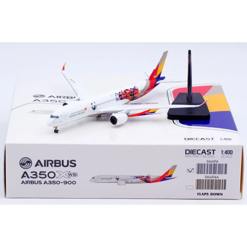 SA4016 Alloy Collectible Plane Gift JC Wings 1:400 Asiana Airlines StarAlliance Airbus A350-900XWB Diecast Aircraft Model HL8381