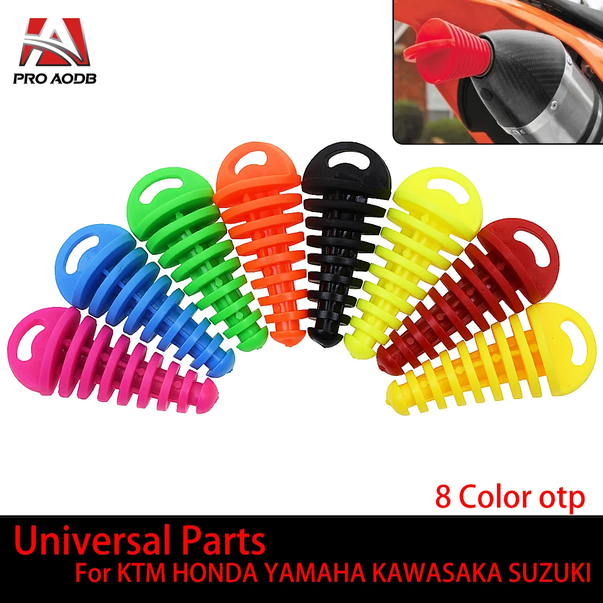 For KTM Motocross Universal Parts Exhaust Pipe Plug Motorcycle Motocross Tailpipe PVC Air Bleeder Plug Wash Plug Pipe Protector