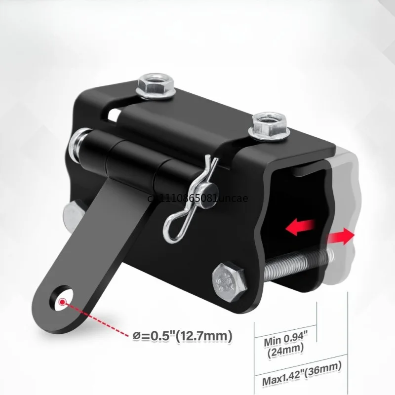 Snowmobile Universal Bumper Hook, Trailer Traction Hook Connector Adjustable Heavy Duty Steel