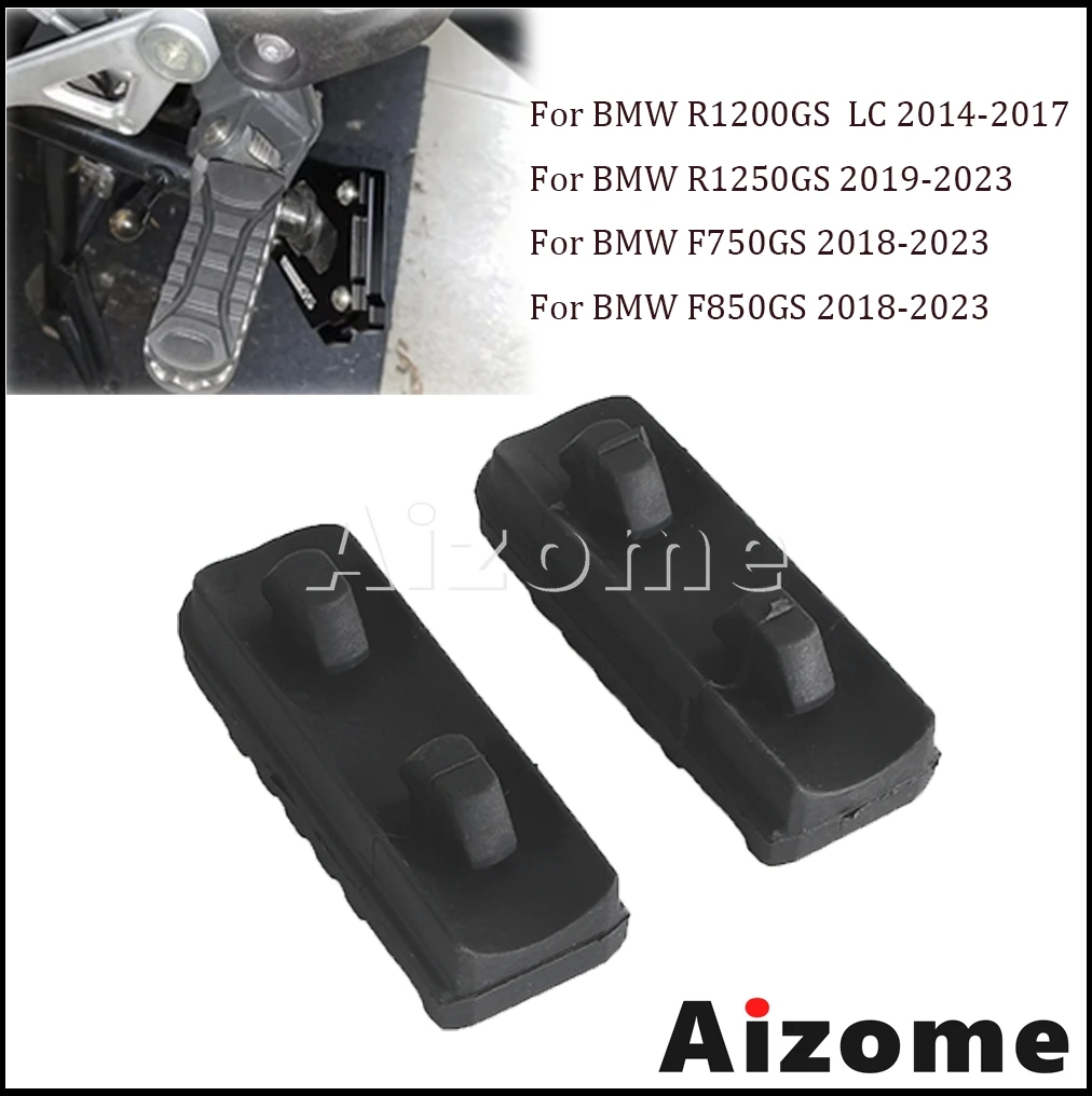 Motorcycle Front Foot Rests Covers Peg Plate Footrest Rubber For BMW R1200GS LC R1250GS R1200 GS F750GS F850GS F750 GS F850 GS