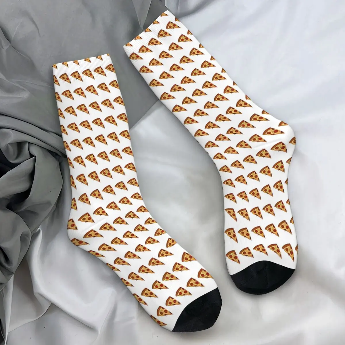 Pizza Pattern Socks Retro Stockings Men's Soft Skateboard Socks Autumn Graphic Non Skid Socks