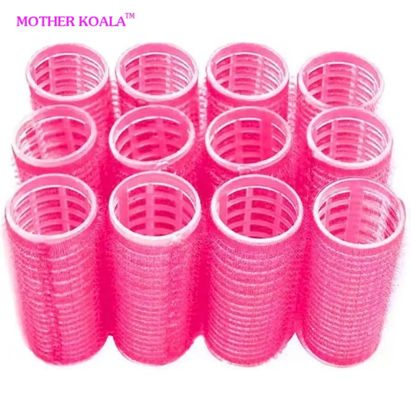 Hair Rollers, 12pcs Self Grip Salon Hairdressing Curlers, Curly Hairstyle,Colors May Vary,Random color